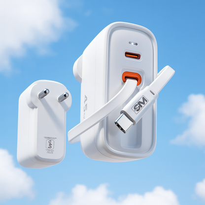 GM G+ 45W Type C All-in-One Travel Adapter (White)